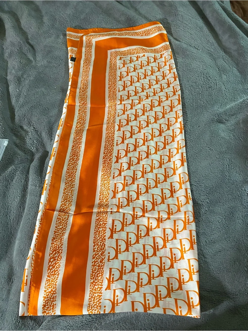 Women’s Orange and White Swim Cover-Up Scarf#180x90cm